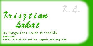 krisztian lakat business card